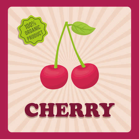 Fruits design over pink background, vector illustration.