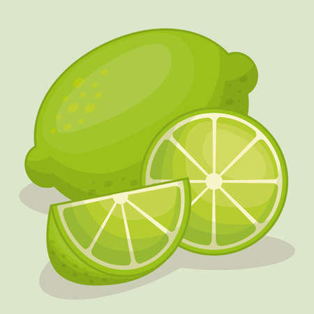 Fruits design over green background, vector illustration.のイラスト素材