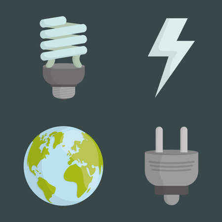 Energy design over gray background, vector illustration.のイラスト素材