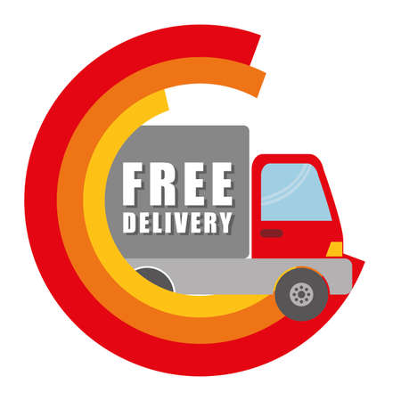 Delivery design over white background, vector illustration.のイラスト素材