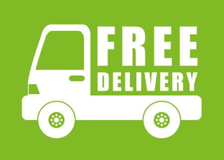 Delivery design over green background, vector illustration.のイラスト素材