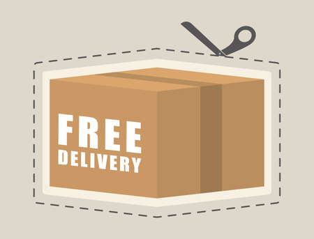 Delivery design over beige background, vector illustration.のイラスト素材