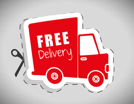 Delivery design over gray background, vector illustration.のイラスト素材