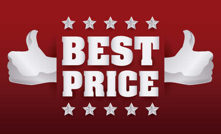 Best price design over red background, vector illustration.のイラスト素材