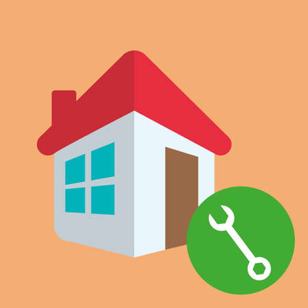 Tools design over orange background, vector illustrationのイラスト素材