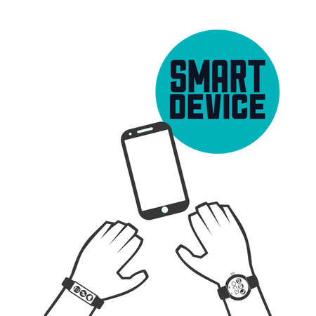 smartphone  design over white background, vector illustrationのイラスト素材