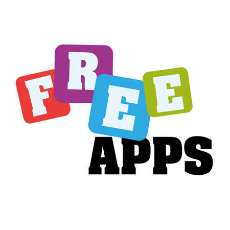 free apps design over white background, vector illustrationのイラスト素材