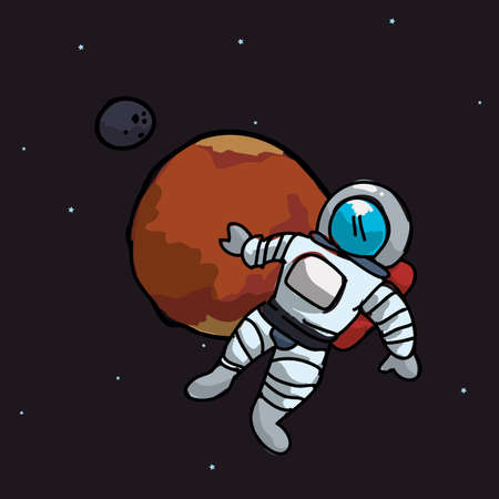 astronaut design over space background, vector illustration