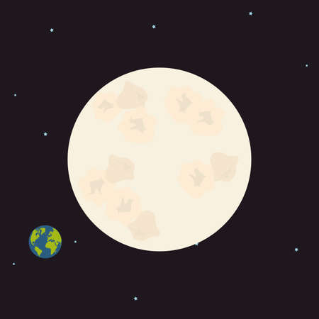 Planet icon design over space background, vector illustrationのイラスト素材
