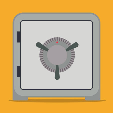 Strongbox design over yellow background, vector illustration.のイラスト素材