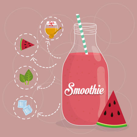 Smoothies digital design, vector illustration eps 10.のイラスト素材