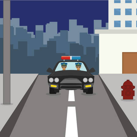 justice icon design over city background, vector illustrationのイラスト素材