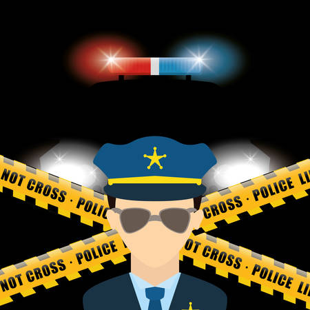 justice icon design over black background, vector illustrationのイラスト素材