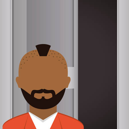 justice icon design over grey background, vector illustrationのイラスト素材