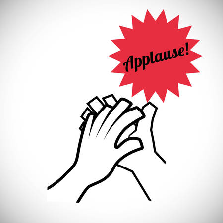 Hand sign design over white background, vector illustrationのイラスト素材