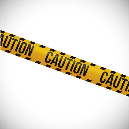 caution design over white background, vector illustrationのイラスト素材