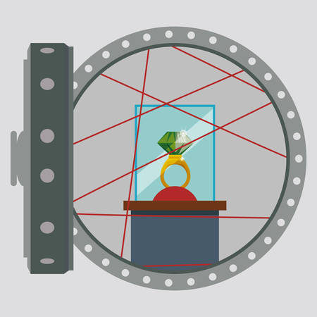 Strongbox design over white background, vector illustration.のイラスト素材
