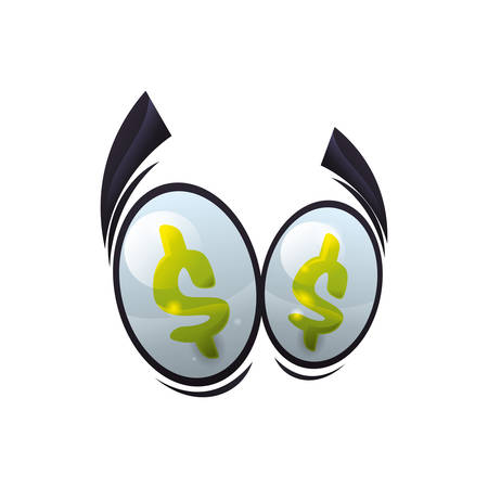 Eyes design over white background, vector illustrationのイラスト素材