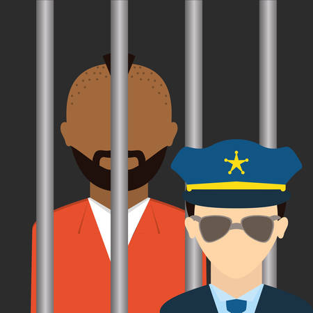 justice icon design over grey background, vector illustrationのイラスト素材