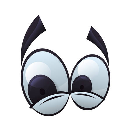 Eyes design over white background, vector illustrationのイラスト素材