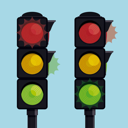 Road design over blue background, vectori llustration.のイラスト素材
