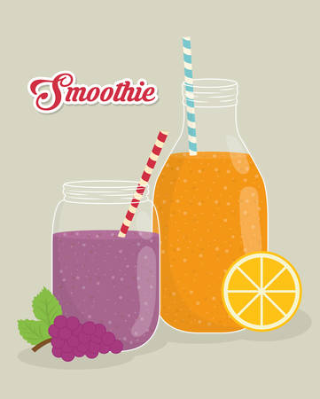 Smoothies digital design, vector illustration eps 10.のイラスト素材