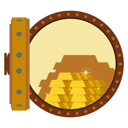 Strongbox design over white background, vector illustration.のイラスト素材