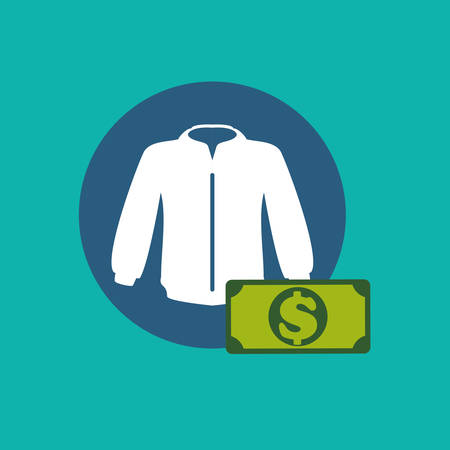 Shopping icon design over blue background, vector illustrationのイラスト素材