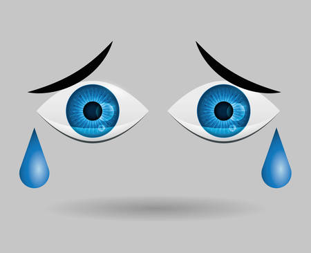 Eyes design over grey background, vector illustrationのイラスト素材