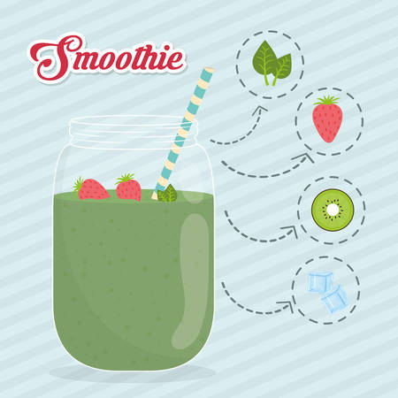 Smoothies digital design, vector illustration eps 10.のイラスト素材