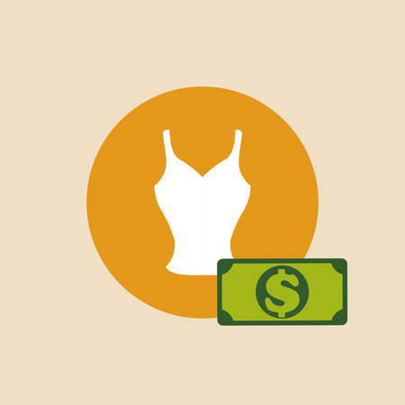Shopping icon design over pastel background, vector illustrationのイラスト素材