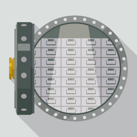 Strongbox design over gray background, vector illustration.のイラスト素材