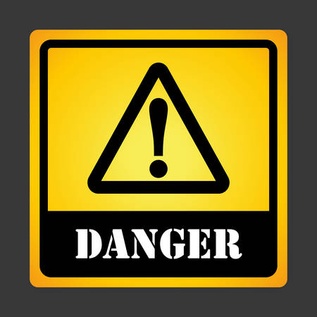 Danger design over white background, vector illustration.のイラスト素材