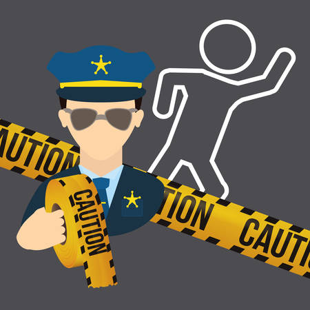 justice icon design over grey background, vector illustrationのイラスト素材