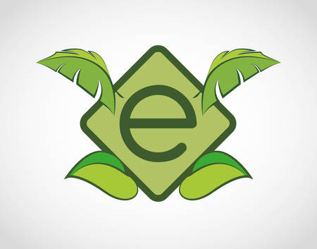 Eco design over white background, vector illustrationのイラスト素材