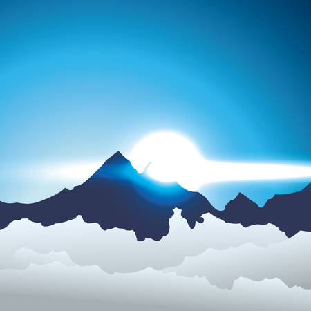 Snowboarding design over blue background, vector illustrationのイラスト素材