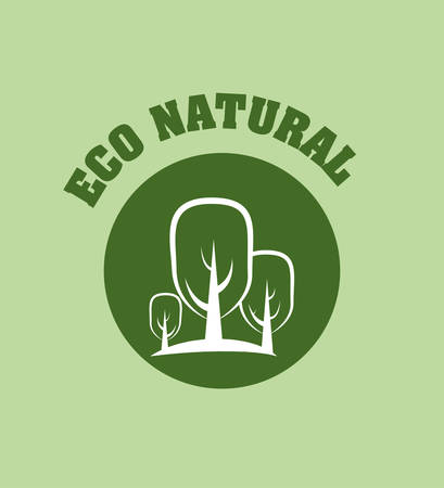 Eco design over green background, vector illustrationのイラスト素材