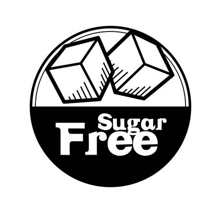 Sugar free design over white background, vector illustrationのイラスト素材