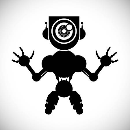 Robot digital design, vector illustration 10 eps graphicのイラスト素材