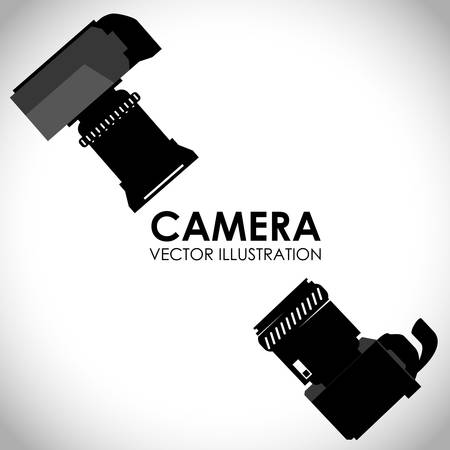 Camera design over white background, vector illustrationのイラスト素材