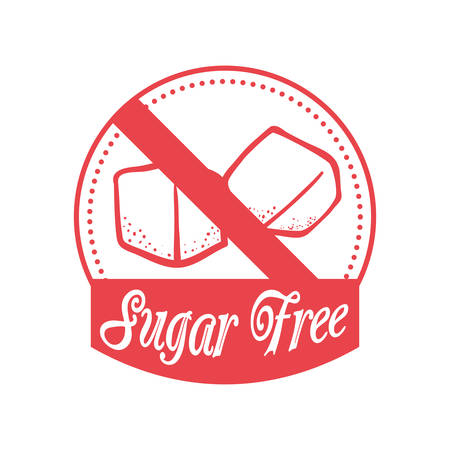 Sugar free design over white background, vector illustrationのイラスト素材