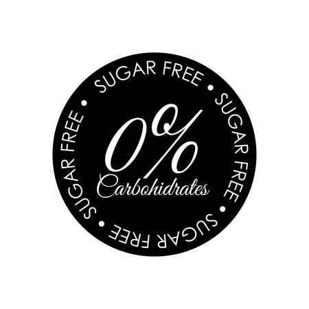 Sugar free design over white background, vector illustrationのイラスト素材