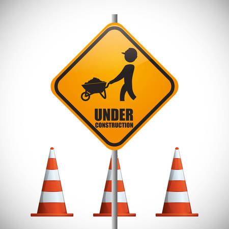 Under construction digital design, vector illustration 10 eps graphicのイラスト素材