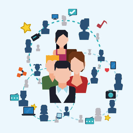 Social network design, vector illustration eps 10.のイラスト素材