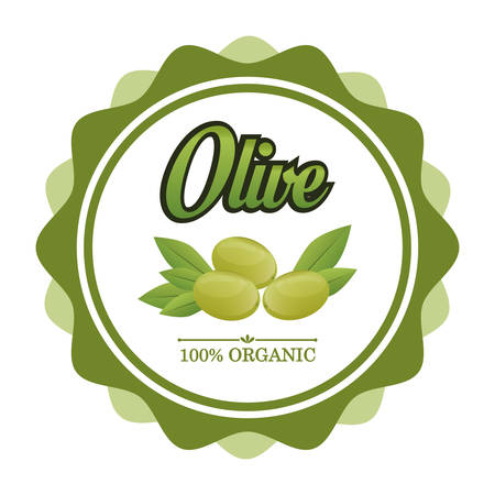 Olive oil design over white background, vector illustration.のイラスト素材
