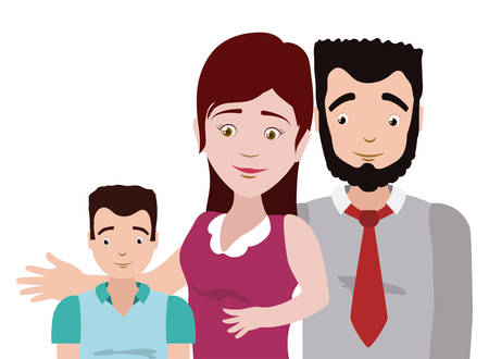 Family digital design, vector illustration  のイラスト素材