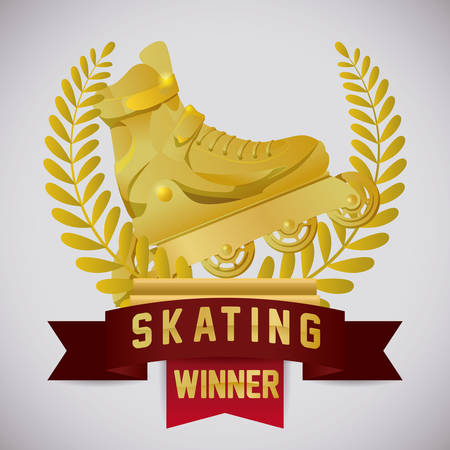 Skates digital design, vector illustration  のイラスト素材