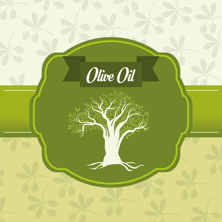 Olive oil design over green background, vector illustration.のイラスト素材