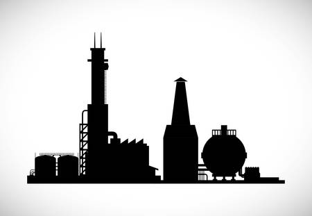 Industrial plant digital design, vector illustration 10 eps graphicのイラスト素材