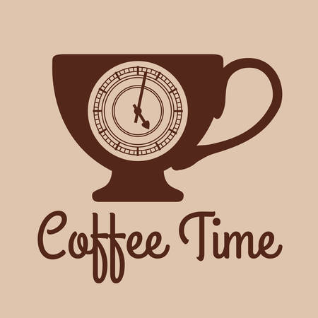 Coffee time digital design, vector illustration 10 eps graphicのイラスト素材